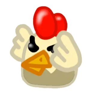😡 Huhn, wütend, Tier, Cartoon telegram sticker