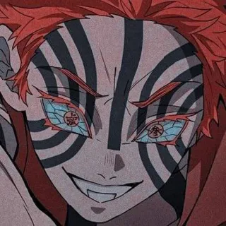 😃 Akaza Demon Slayer 动漫, 鬼灭之刃, 猗窝座, 角色, 漫画 telegram sticker