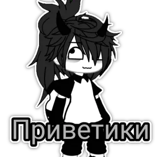 ✋ Приветики Gacha, Anime, Cartoon, Avatar telegram sticker