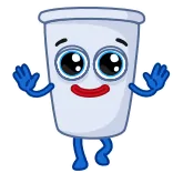 🤩 Tasse, Cartoon, süß, Figur, Illustration, Kawaii whatsapp sticker