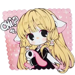 ❓ Chi? アニメ, 漫画, かわいい, 可愛い, 女の子 telegram sticker