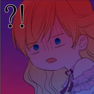 😲 Cartoon, Anime, Ausdruck, Frage, Ausruf, Mädchen whatsapp sticker