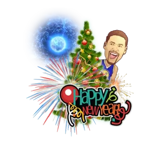 ❄ Happy New Year! capodanno, festa, cartoni animati, vacanze, fuochi d'artificio, albero di natale telegram sticker