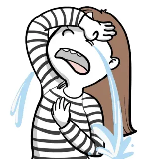 💩 pleurer, triste, dessin animé, émotion, larmes, détressé telegram sticker