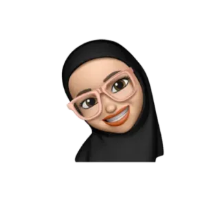 😁 Эмодзи, Хиджаб, Женщина, Очки, Аватар, Профиль whatsapp sticker