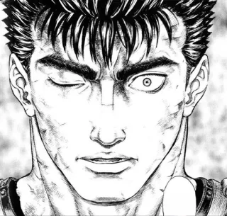 ⚔ Guts Berserk Manga, Anime, Guerrero, Espada, Luchador telegram sticker