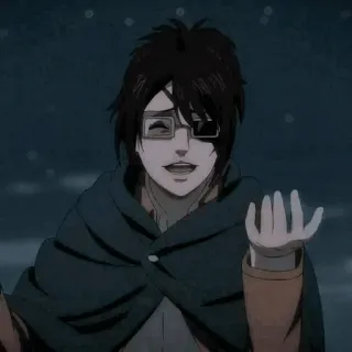 ⚔ Hange Zoë Attack on Titan anime, Hange Zoë, character, glasses, Attack on Titan telegram sticker