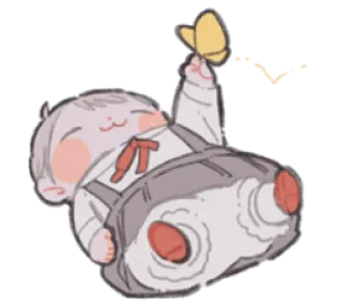 🎀 bayi, kupu-kupu, lucu, kartun, ilustrasi, stiker telegram sticker