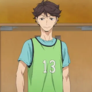 💗 Oikawa Tooru Haikyuu!! anime, haikyuu, oikawa, tooru, pallavolo telegram sticker