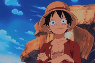 💛 Monkey D. Luffy One Piece Anime, Cartoon, One Piece, Monkey D. Luffy, Strohhut, Pirat telegram sticker