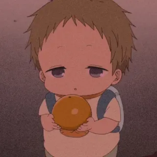 🎆 Anime, Criança, Laranja, Fofo, Bebê telegram sticker