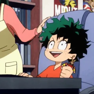 🥦 Izuku Midoriya My Hero Academia 애니메이션, 나의 히어로 아카데미아, 미도리야 이즈쿠, 데쿠, 만화 telegram sticker