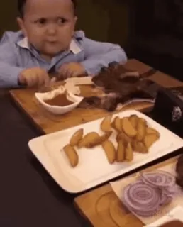 🍟 food, dinner, steak, baby, hasbulla whatsapp sticker