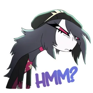 🤨 Loona Helluva Boss Hmm? Helluva Boss, Loona, Anime, Expressão, Demônio telegram sticker
