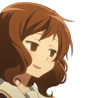😏 Anime, Chica, Dibujo animado, Personaje, Lindo, Sonrisa whatsapp sticker