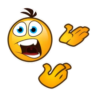 😱 emoji, shocked, hands, expressive telegram sticker