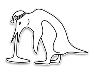 🤢 pingüino, dibujos animados, fiesta, navidad, año nuevo, invierno telegram sticker