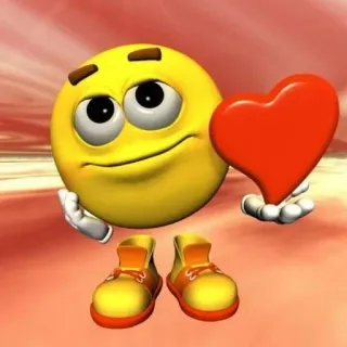 ❤️ Emoji, Corazón, Amor, Amarillo, Dibujo animado telegram sticker