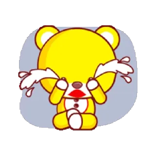 😭 sad, crying, bear, cartoon, emotional, tears telegram sticker
