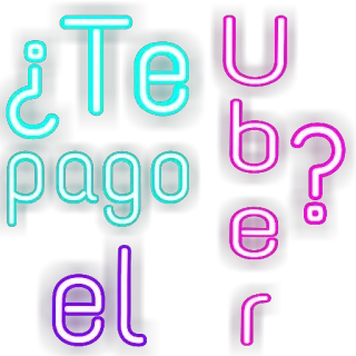 😏 ¿Te pago Uber? Uber, question, payment, transportation, ride-sharing whatsapp sticker