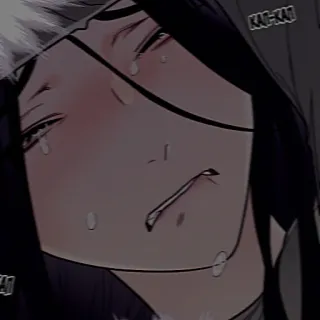 😭 KAF-KAF Desenho animado, Chorar, Triste, Preto e branco, Anime, Mangá telegram sticker