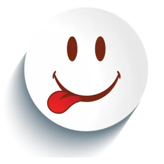 😛 ยิ้ม, อิโมจิ, ลิ้น, ตลก, น่ารัก telegram sticker