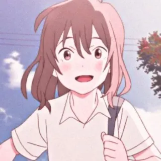 💗 Anime, Garota, Escola, Bonito, Feliz, Personagem, Animação whatsapp sticker