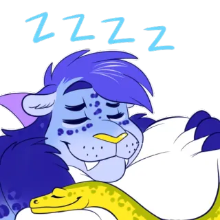 😴 ZZZZ спящий, милый, животное, мультик, кот, змея, zzz telegram sticker