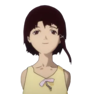 😌 Lain Iwakura Serial Experiments Lain Anime, Fille, Lain Iwakura, Serial Experiments Lain, Personnage, Mignon, Illustration whatsapp sticker