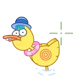 😨 desenho animado, pato, hélice, engraçado, personagem, animação telegram sticker