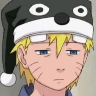 🦊 Naruto Naruto, Anime, Kreskówka, śpiący, Kapelusz telegram sticker