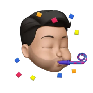 🥳 ฉลอง, ปาร์ตี้, โปรยกระดาษ, อีโมจิ, วันเกิด, สนุก telegram sticker