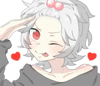 😋 Anime, Mignon, Dessin animé, Personnage, Kawaii, Coeurs whatsapp sticker