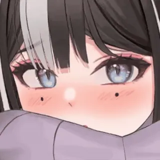 🫣 Anime, Süß, Mädchen, Manga, Gesicht, Augen whatsapp sticker