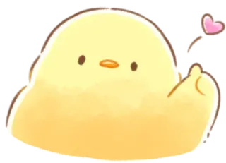 🤩 pájaro, animal, lindo, emoji, amor, pollo, corazón, dedo corazón whatsapp sticker