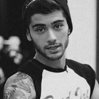 🖇 Zayn Malik 泽恩·马利克, 肖像, 歌手, 名人, 黑白, 男人, 纹身 telegram sticker