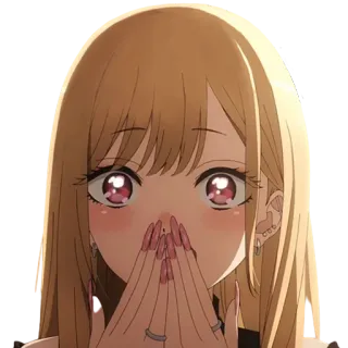 🥺 Marin Kitagawa My Dress-Up Darling Аниме, Девушка, Милая, Каваий, Манга, Румянец, Марин Китагава, My Dress-Up Darling telegram sticker
