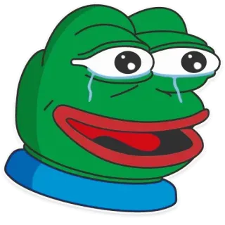 😮 Pepe the Frog Pepe la Rana, Meme, Cultura de Internet, Triste, Llorando, Emoción telegram sticker