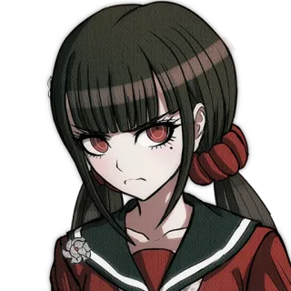 ☹️ Maki Harukawa Danganronpa Anime, Manga, Nữ sinh, Nghiêm túc, Quyết tâm telegram sticker