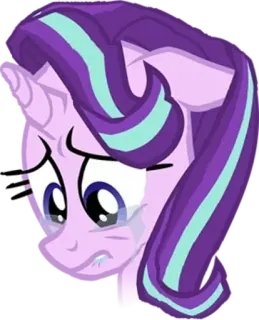 😓 Starlight Glimmer My Little Pony Pony, Cartoon, Traurig, Weinend, My Little Pony, Starlight Glimmer telegram sticker