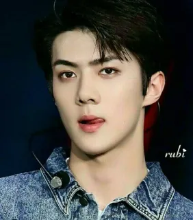 😋 rubi k-pop, певец, мужчина, портрет, азиат, знаменитость telegram sticker