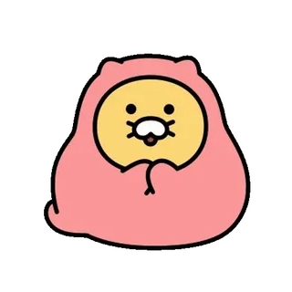 💬 cute, animal, character, cartoon, pink telegram sticker