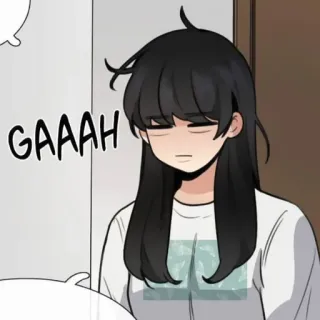 🐈‍⬛ GAAAH Desenho animado, Garota, Anime, Expressão, Cansado/a, Triste telegram sticker