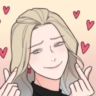 🌟 personaje, amor, mujer, corazones, lindo whatsapp sticker