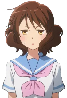 😰 Anime, Mädchen, Schuluniform, gelangweilt, süß telegram sticker
