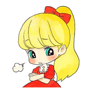 😳 Cartoon, Anime, Boos, Meisje, Schattig telegram sticker