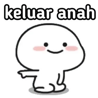 😒 keluar anah schattig, cartoon, wijzend, geanimeerd, kawaii telegram sticker