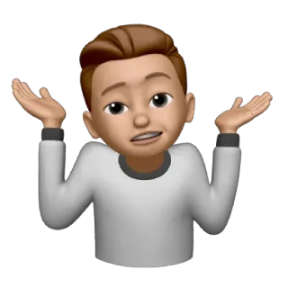 🤷‍♂️ emoji, avatar, person, shrug, question, confusion telegram sticker