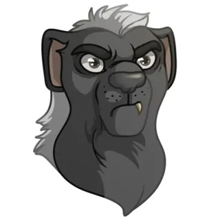 😠 ratel, animal, dessin animé, féroce, faune whatsapp sticker