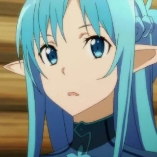 💧 Leafa Sword Art Online 애니메이션, 엘프, 리파, 소드 아트 온라인, 만화 telegram sticker